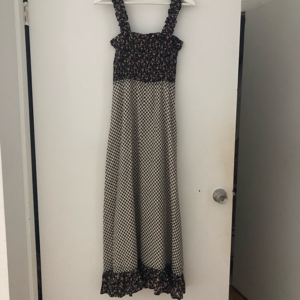 Sundays Smocked Beau Dress - Floral Gingham